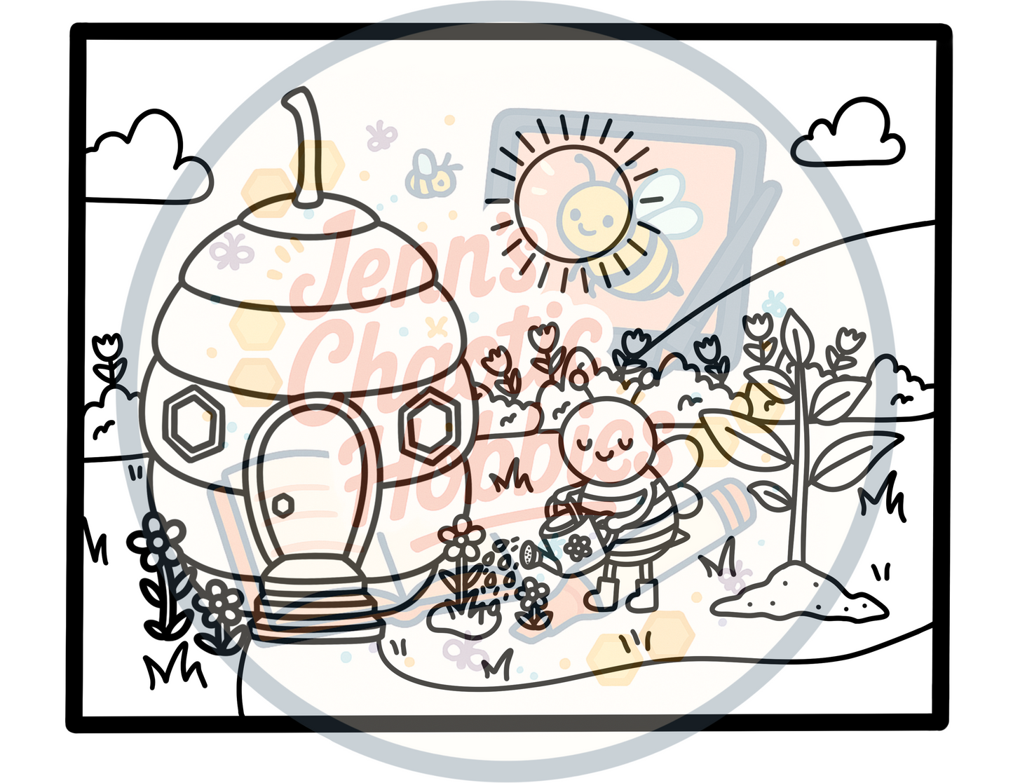 Watering Flowers Digital Download