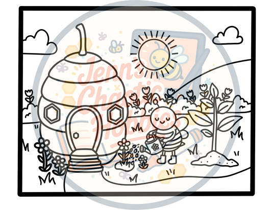 Watering Flowers Digital Download